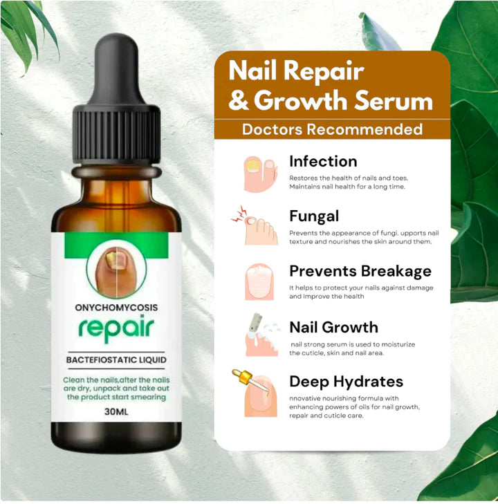 Professional Nail Repair Serum - 100% Natural, Anti-Infective, Fungal Infection Removal, 30ML