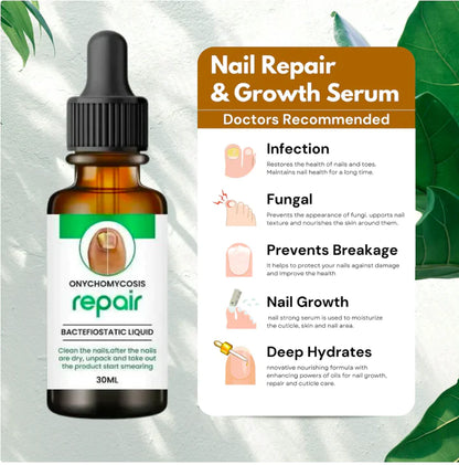 Professional Nail Repair Serum - 100% Natural, Anti-Infective, Fungal Infection Removal, 30ML
